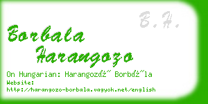 borbala harangozo business card
